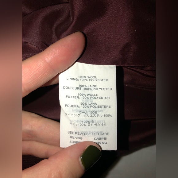 J Crew Number 2 Pencil Skirt Maroon Double-Serge Wool - Picture 7 of 8